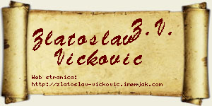 Zlatoslav Vicković vizit kartica